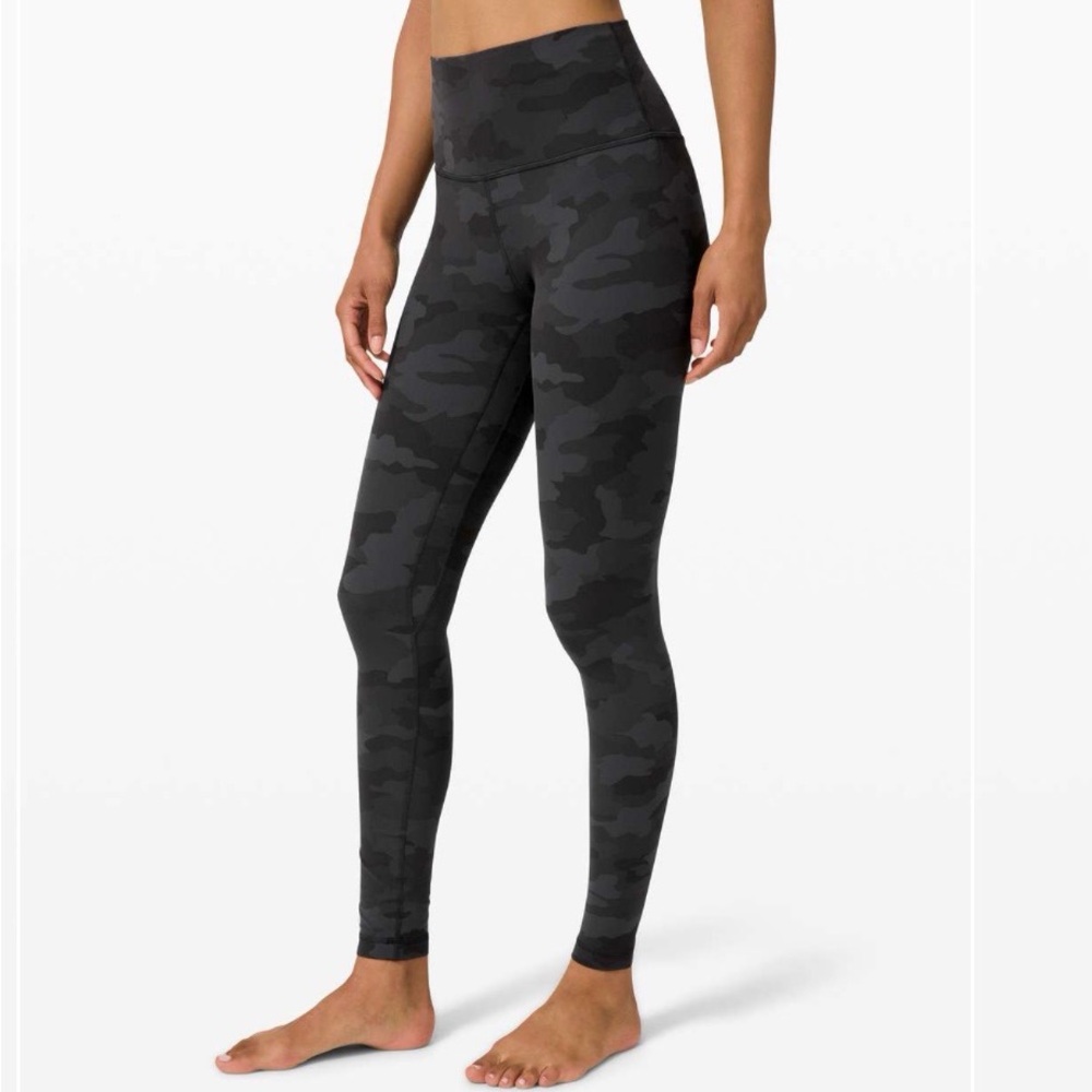 lululemon Align 28” Camo Deep Coal Multi Leggings Sz 10